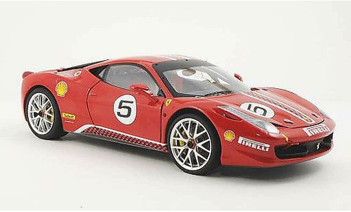 Ferrari 458 Challenge 1/18 Hot Wheels Elite No.5 rot (Elite) modellautos