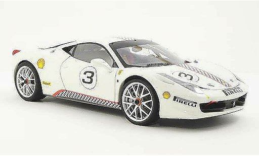 Ferrari 458 Challenge 1/18 Hot Wheels Elite No.3 weiss (Elite) modellautos