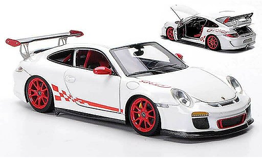 Porsche 911 GT3 RS 1/43 FrontiArt 2010 weiss/rot modellautos