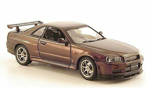 Nissan Skyline R34 1/43 Autoart GT-R lila 1999 modellautos