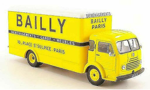 Simca Cargo Base 1/43 Hachette Bailly Koffer-LKW 1953 modellautos