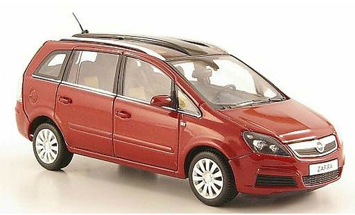 Opel Zafira B 1/43 Minichamps rot 2005 modellautos