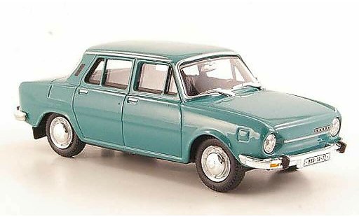 Skoda 110 Base 1/43 Abrex gr&Atilde;&frac14;nblau 1969 modellautos
