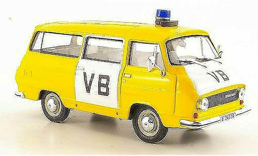 Skoda 1203 Police 1/43 Abrex VB weiss/gelb modellautos