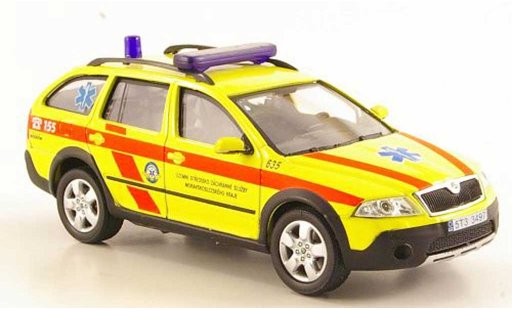 Skoda Octavia Combi 1/43 Abrex Scout Notarzt modellautos