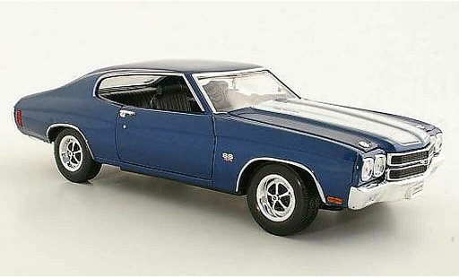 Chevrolet Chevelle SS 1/18 Welly 1970 blau/weiss SS454 modellautos