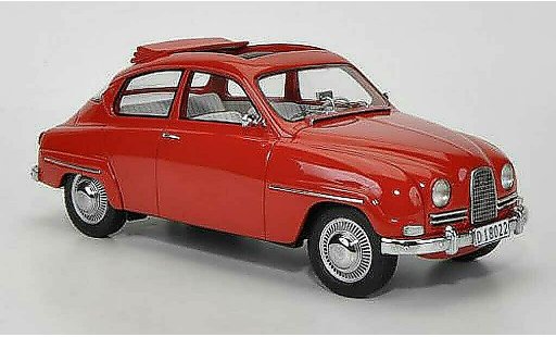 Saab 96 Base 1/18 Neo rot geoffnetes Schiebedach 13 modellautos