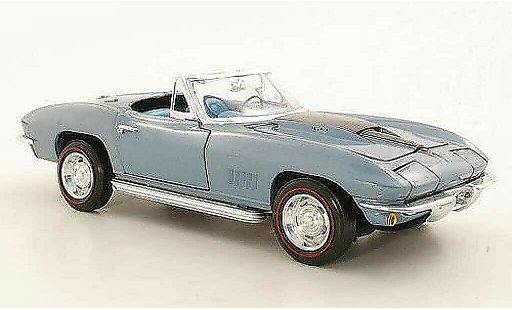 Chevrolet Corvette Convertible 1/18 Ertl C2 Cabrio (C2) grau metallisee blau/schwarz 1967 modellautos