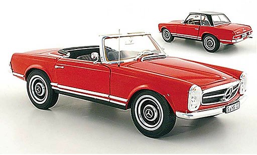 Mercedes 230 Base 1/18 Norev SL (W113) rot modellautos