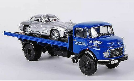 Mercedes LP 911 Base 1/43 Premium ClassiXXs Flachpritsche + MB 300SL MB-Niederlassung modellautos