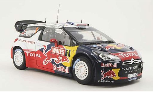 DS Automobiles DS3 WRC 2011 1/18 Norev No.1 Red Bull / Total S.Loeb / D.Elena Wales Rally GB modellautos