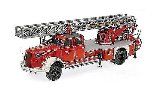 Mercedes L 6600 Base 1/18 Minichamps DL30 Feuerwehr Pforzheim Drehleiter 1950 modellautos