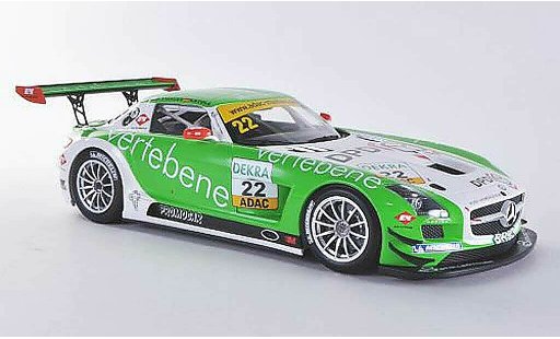 Mercedes SLS GT3 1/18 Minichamps AMG No.22 MS Racing D.Sigacev / F.Stoll ADAC GT Masters-Saison 2011 modellautos