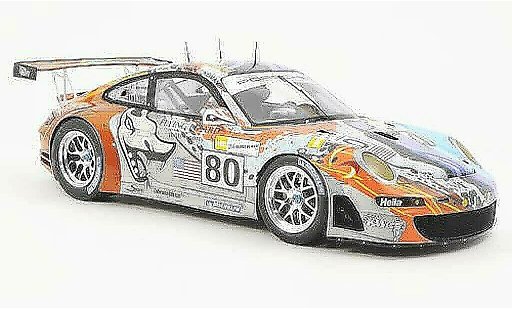 Porsche 911 GT3 RSR 1/18 Spark 2007 No.80 Team Flying Lizard Motorsport 24h Le Mans S.Neiman/J.Van Overbeek/J.Bergmeister Hauben modellautos