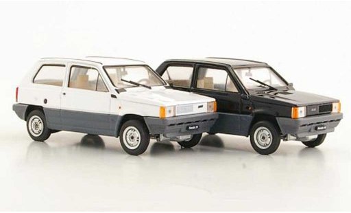Fiat Panda Coffret 1/43 Brumm 2er-Set: 30 weiss und 45 schwarz 1980 modellautos