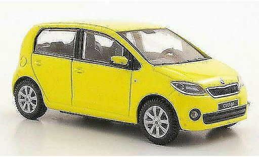 Skoda Citigo 5 portes 1/43 Abrex gelb 5- 2012 modellautos