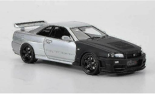 Nissan Skyline R34 1/43 HPI GT-R Z-tune mattschwarz/grau Testfahrzeug Suzuka 2004 modellautos