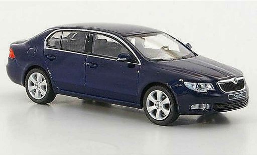 Skoda Superb 2009 1/43 Abrex II blau modellautos