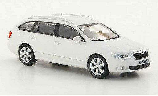 Skoda Superb 2009 1/43 Abrex Combi weiss modellautos