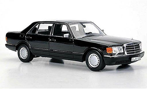 Mercedes 560 Base 1/18 Norev (W126) schwarz 1985 modellautos