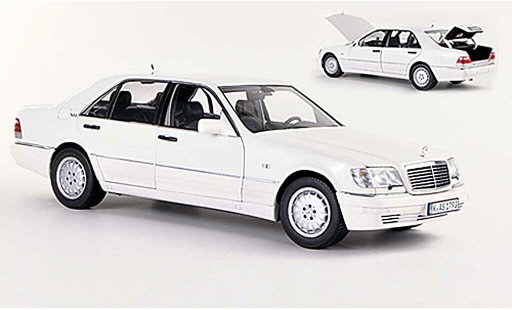 Mercedes Classe S Base 1/18 Norev S 600 (W140) weiss 1997 modellautos