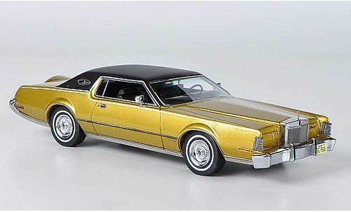 Lincoln Continental 1973 1/43 American Excellence MK IV gold/schwarz modellautos