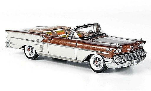 Chevrolet Bel Air Convertible 1/43 American Excellence 1958 Impala 2-portes Cabrio kupfer/weiss limitierte Auflage 500 modellautos