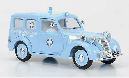 Fiat 1100 Ambulanza 1/43 Brumm E Rettungswagen Autoambulanza Croce BiancaMilano weisses Kreuz 1956 modellautos