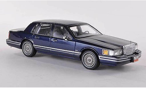 Lincoln Town Car 1990 1/43 Neo blau modellautos