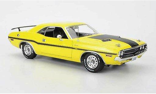 Dodge Challenger 1970 1/18 Greenlight R/T gelb/mattschwarz NCIS modellautos