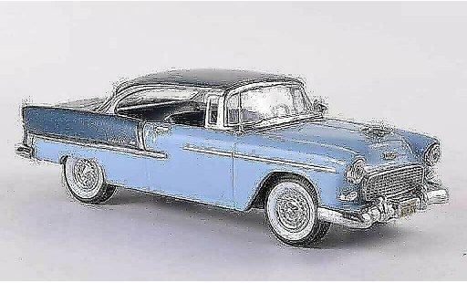 Chevrolet Bel Air Coupe 1/43 Vitesse 1955 2-Door Hardtop blau grau/blau grau modellautos