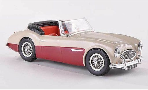 Austin Healey 3000 roadster 1/43 Vitesse beige/rot RHD Verdeck offen modellautos