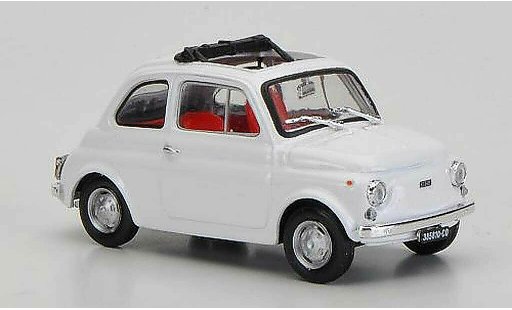Fiat 500 R 1/43 Brumm weiss ge?ffnetes Faltdach 1972 modellautos