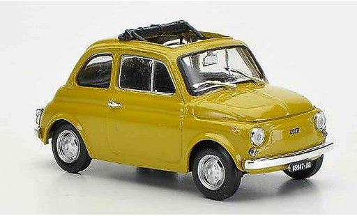 Fiat 500 R 1/43 Brumm senf ge?ffnetes Faltdach 1972 modellautos