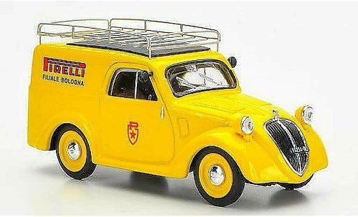 Fiat 500 B 1/43 Brumm Furgoncino Pirelli Filiale di Bologna Assistenza Mille Miglia 1950 modellautos