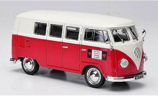 Volkswagen T1 A 1/43 Norev Kombi Van't Hart - Autoverhuur rot/weiss 1955 modellautos