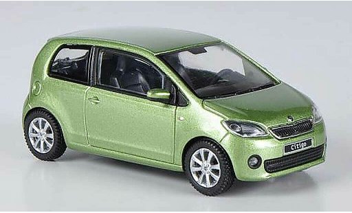Skoda Citigo 3 portes 1/43 Abrex gr&Atilde;&frac14;n 3- 2012 modellautos