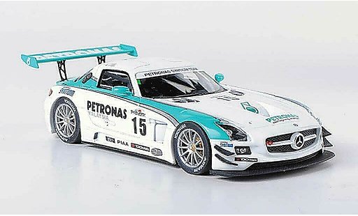 Mercedes SLS GT3 1/43 Ebbro AMG No.15 Petronas Syntium T.Kataoka / F.Hairuman / B.Schneider 12h Merdeka 2011 modellautos