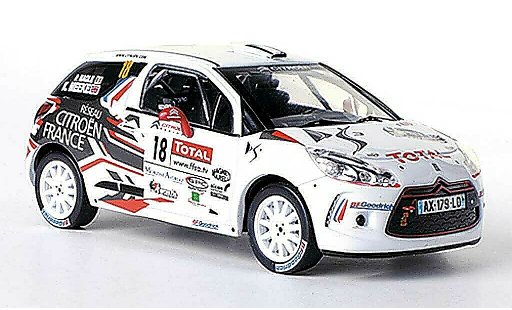 DS Automobiles DS3 R3 1/43 IXO No.18 Total K.Meeke / P.Nagle Rally Mont-Blanc Morzine 2010 modellautos