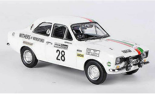 Ford Escort MK1 1/43 Trofeu Mexico No.28 Withers of WinsWelsh Rally 1972 Hill/Wood modellautos