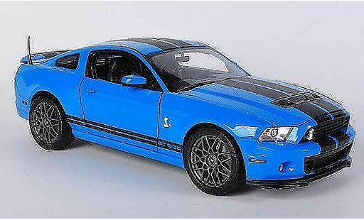 Shelby GT 500 2013 1/18 Shelby Collectibles blau/mattschwarz modellautos