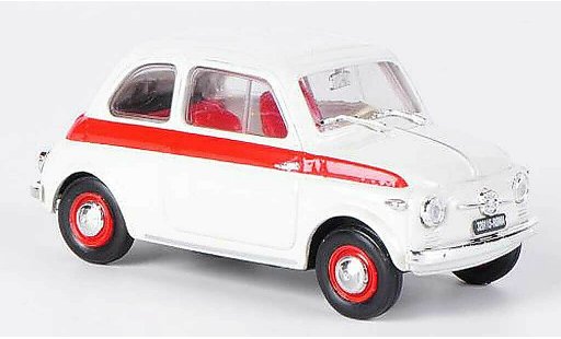 Fiat 500 Sport 1/43 Brumm weiss/rot 1958 modellautos