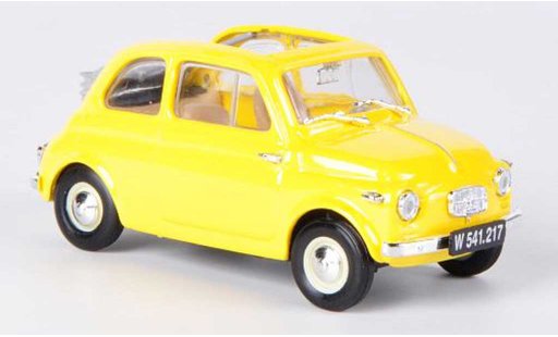 Steyr Puch 500 1957 1/43 Brumm gelb offenes Faltdach modellautos