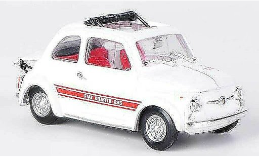 Fiat 695 Abarth SS 1/43 Brumm Assetto Corse weiss/rot offenes Faltdach 1968 modellautos