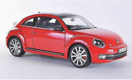 Volkswagen Beetle Base 1/18 Welly rot/schwarz 2012 modellautos