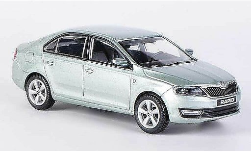 Skoda Rapid Base 1/43 Abrex graugr&Atilde;&frac14;n 2012 modellautos