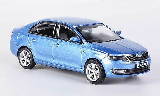 Skoda Rapid Base 1/43 Abrex blau 2012 modellautos
