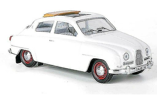 Saab 96 Base 1/43 Skandinavisk weiss geoffnetes Faltdach 10 modellautos