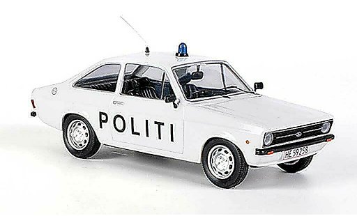 Ford Escort Berlina 1/43 Skandinavisk Politi Polizei (DK) modellautos