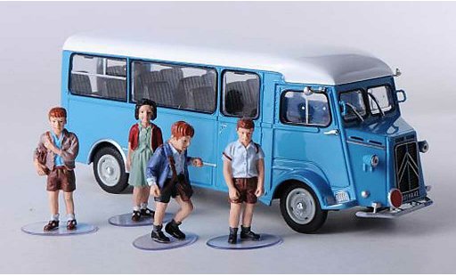 Citroen Type H Fourgonnette 1/43 Eligor Schulbus blau/weiss mit 4 Figuren modellautos